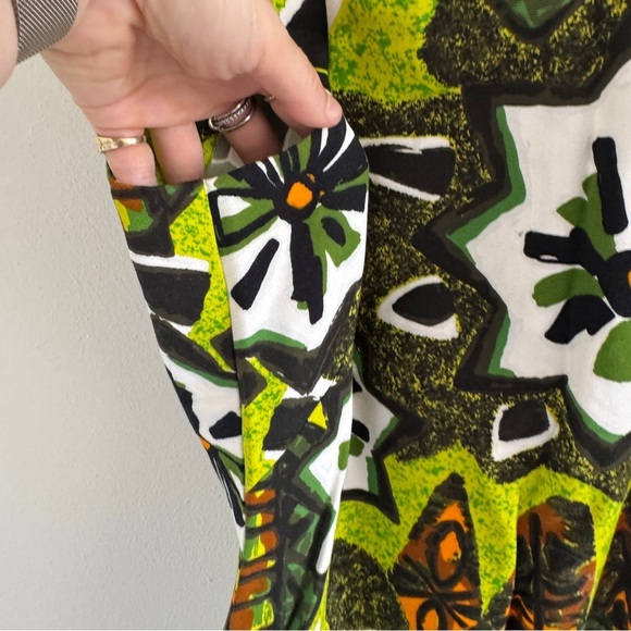 Vintage Rai Nani 70s Colorful Aloha Maxi Dress Hawaiian Sz 14 - Picture 7 of 13